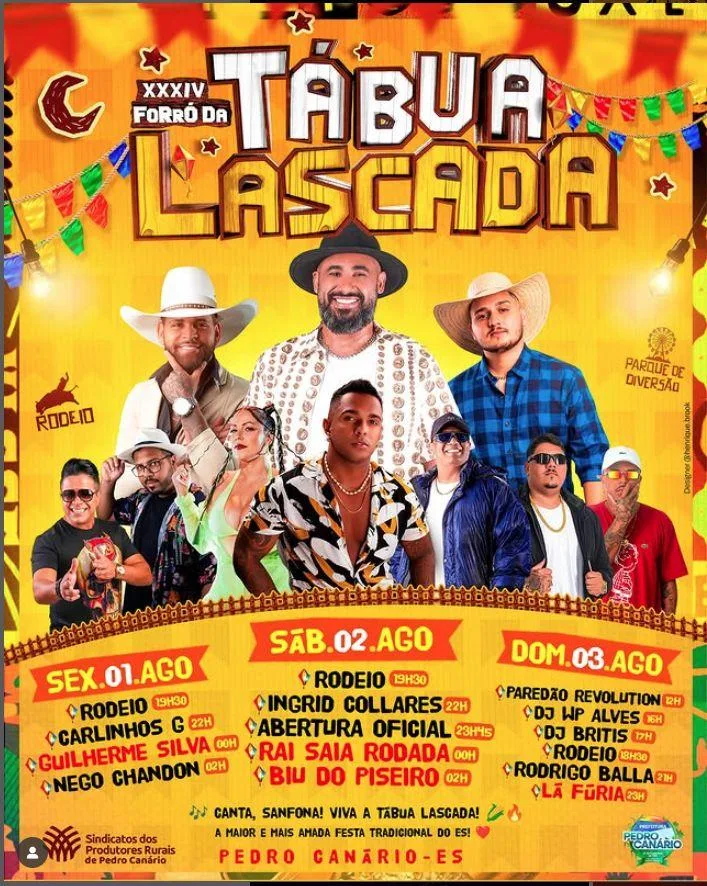 Programação Completa do Forró da Tábua Lascada 2025