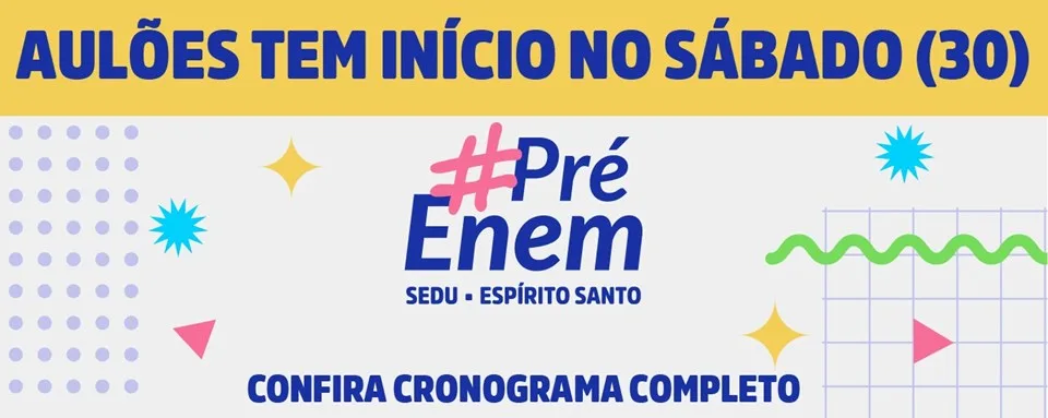 Governo do Espírito Santo promove aulões de Redação do Pré-Enem em 14 cidades