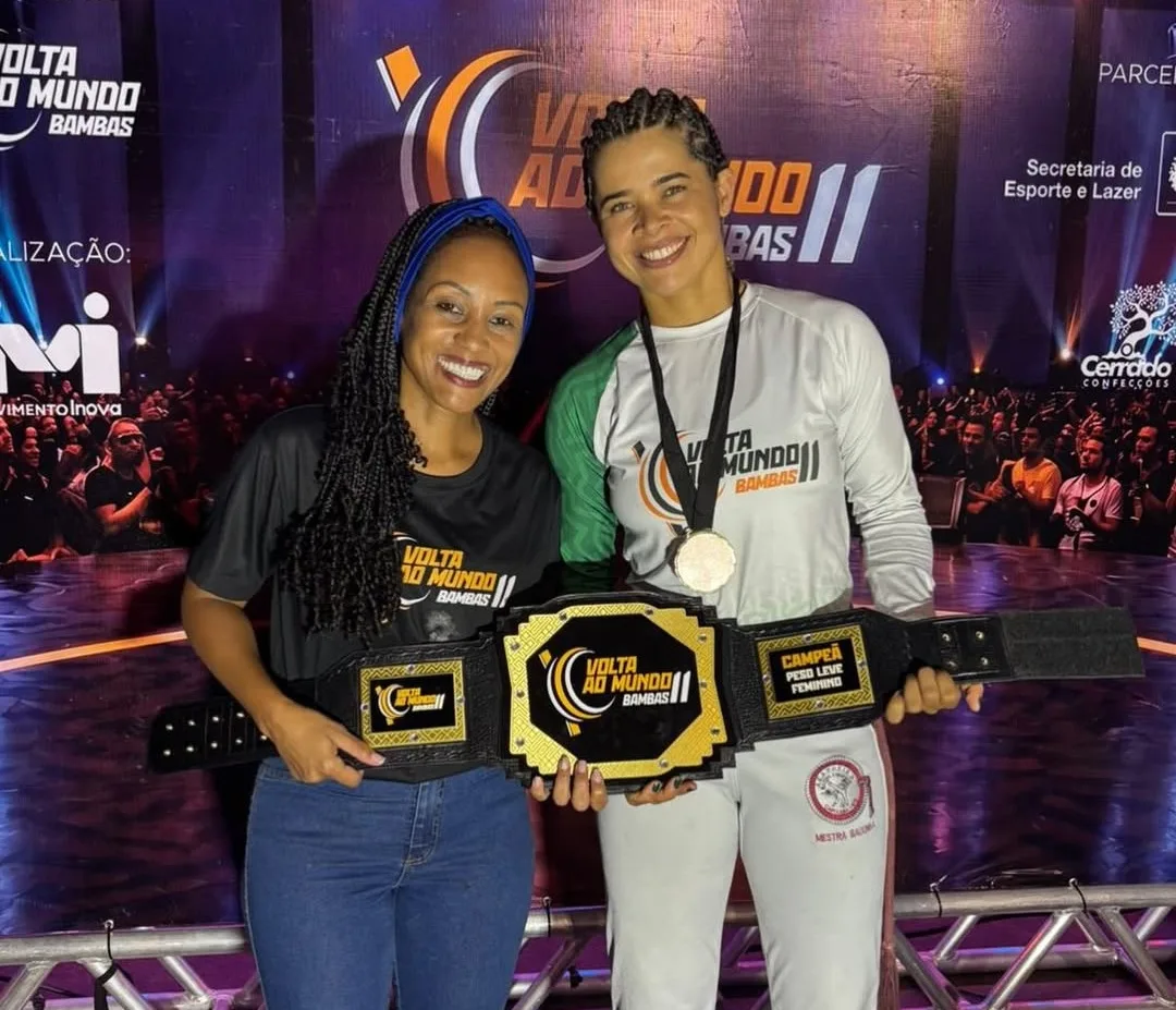 Capoeirista montanhense Janaely Gata conquista cinturão no torneio Volta ao Mundo Bambas