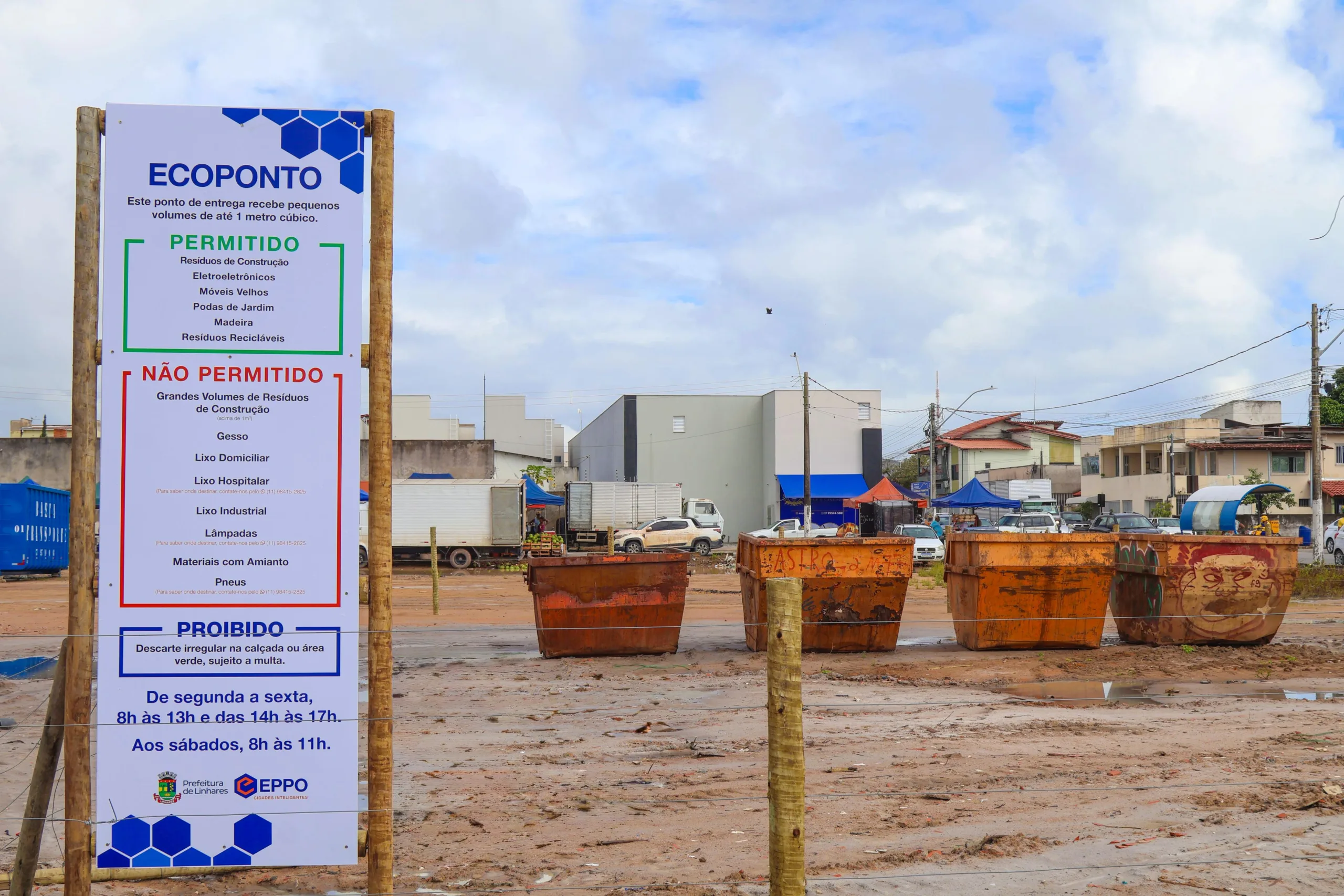 Ecoponto de Linhares movimenta 723,6 toneladas de resíduos em um ano